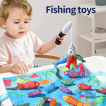 Montessori Fish Toys Cloth Fishing Game for Toddlers