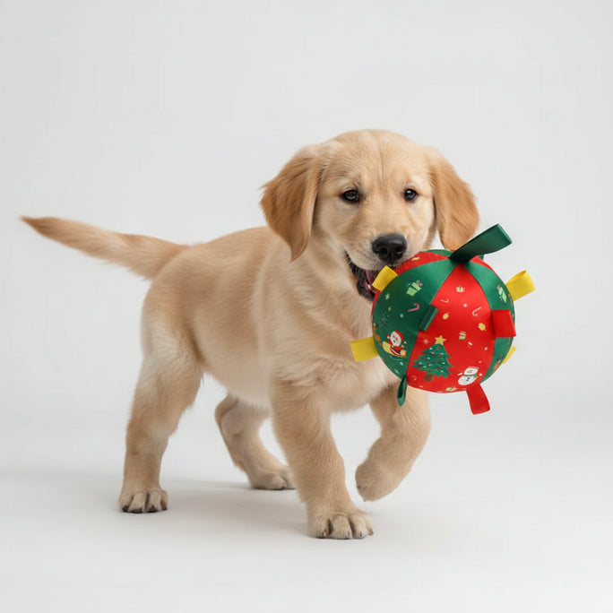 Dog Toy Ball with Bell Sound for Interactive Play, Relieves Pet